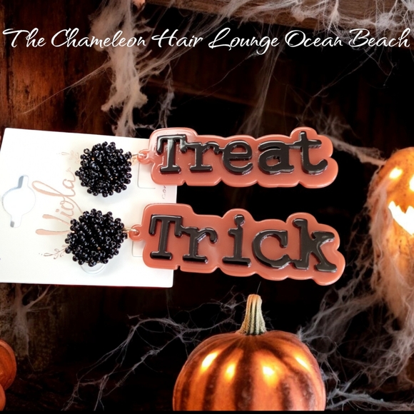 SEED BEAD BALL "TRICK TREAT" POST EARRINGS - Picture 1 of 3